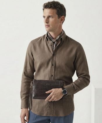 پیراهن آستین بلند مردانه هوكاني مدل 10584