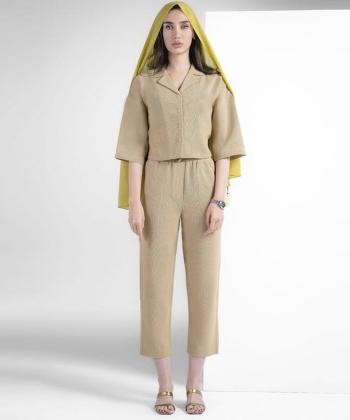 شومیز نخی آستین بلند زنانه هوکانی مدل 50184