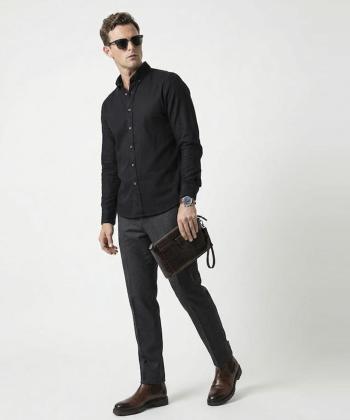 پیراهن آستین بلند مردانه هوكاني مدل 10584