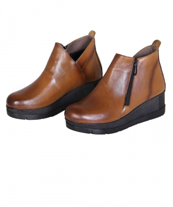 نیم بوت چرم زنانه شهر چرم Leather City مدل F4102