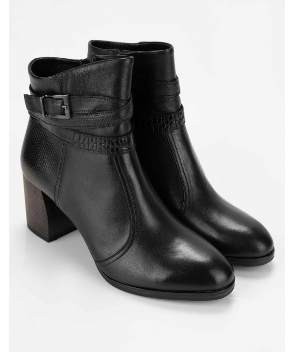 نیم‌بوت چرم زنانه مارال چرم Maral Leather مدل لورا