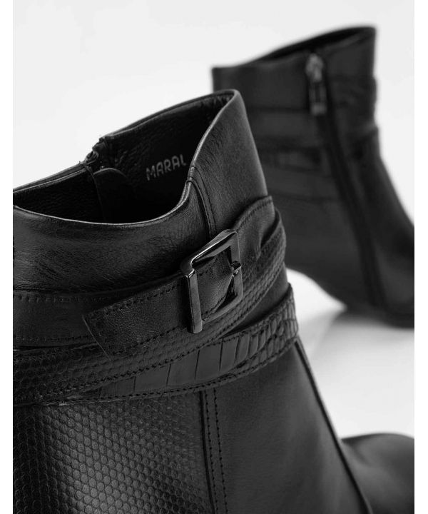 نیم‌بوت چرم زنانه مارال چرم Maral Leather مدل لورا