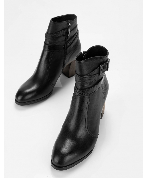 نیم‌بوت چرم زنانه مارال چرم Maral Leather مدل لورا