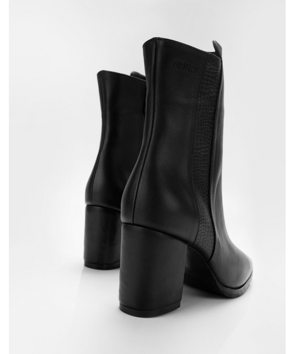 نیم‌بوت زنانه پاشنه‌دار مارال چرم Maral Leather مدل آدلاید 303
