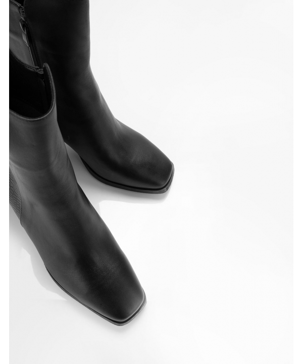 نیم‌بوت زنانه پاشنه‌دار مارال چرم Maral Leather مدل آدلاید 303