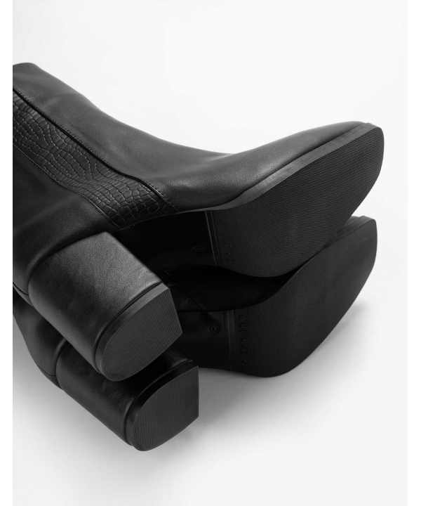 نیم‌بوت زنانه پاشنه‌دار مارال چرم Maral Leather مدل آدلاید 303