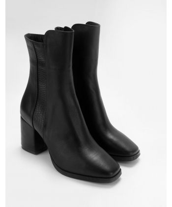 نیم بوت زنانه پاشنه دار مارال چرم Maral Leather مدل آدلاید 303