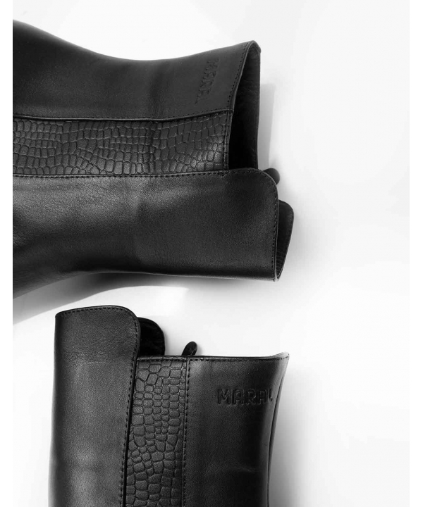 نیم‌بوت زنانه پاشنه‌دار مارال چرم Maral Leather مدل آدلاید 303