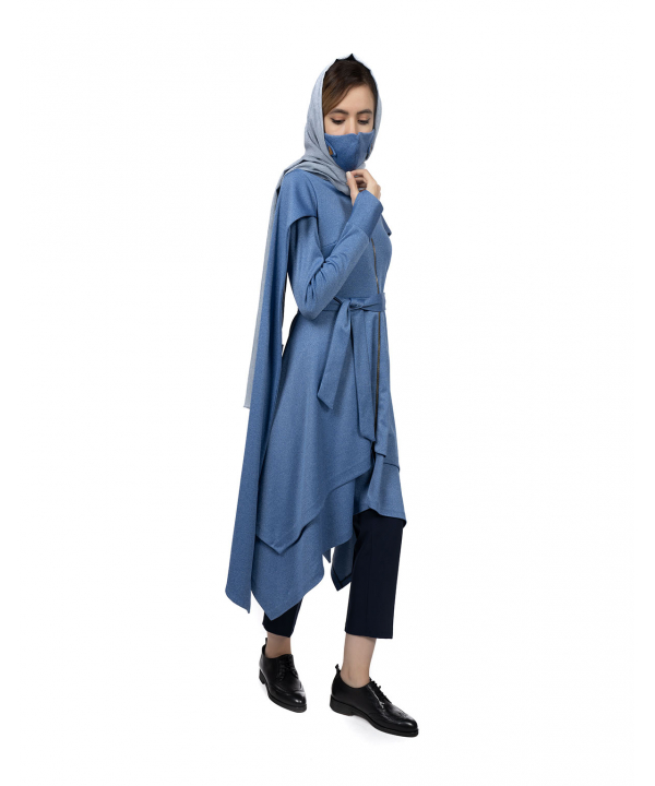ست مانتو پاییزه زنانه و ماسک تولیکا Tulika کد 71858