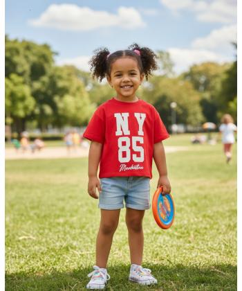 تیشرت آستین کوتاه دخترانه کوتون مدل 6SKG10108AK