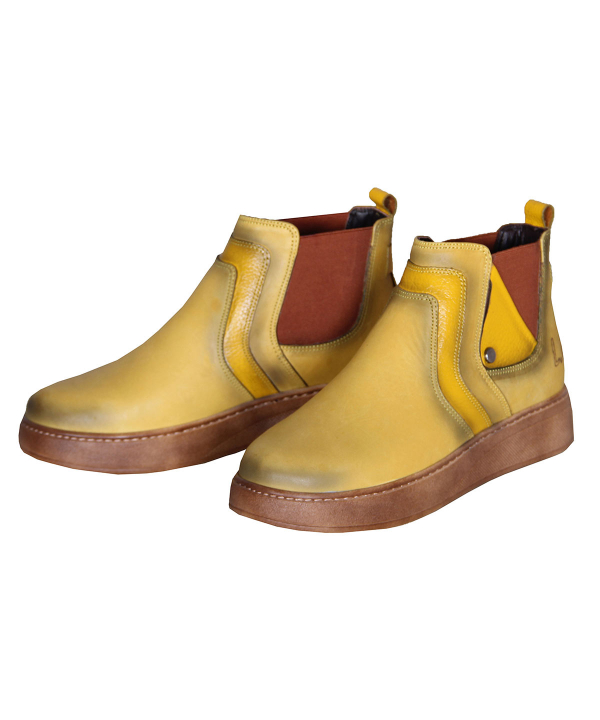 نیم بوت چرم زنانه شهر چرم Leather City مدل KE52