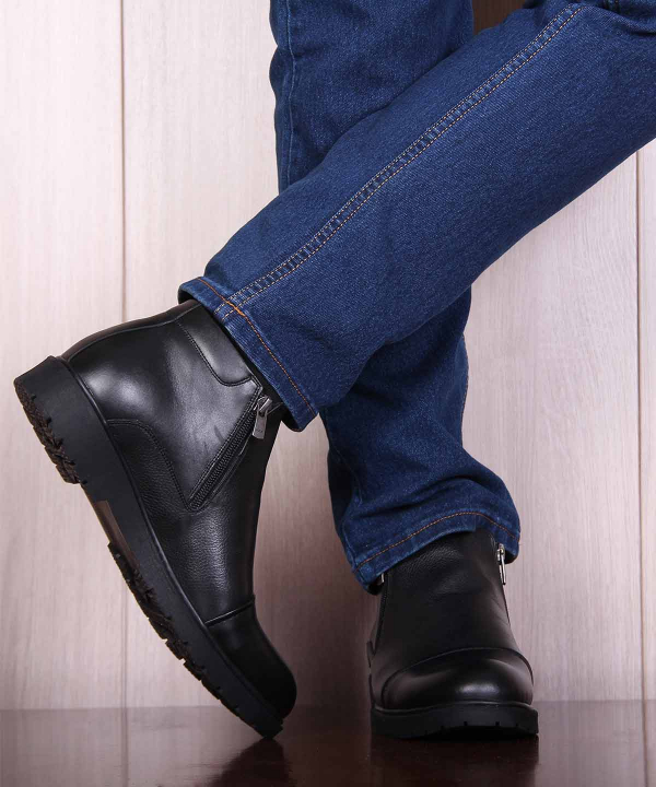 نیم بوت چرم مردانه شهر چرم Leather City مدل MT73