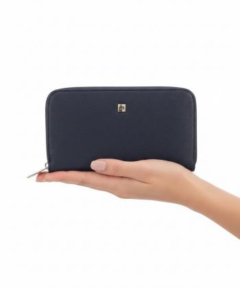 کیف پول زنانه چرم طبیعی منط مدل f140