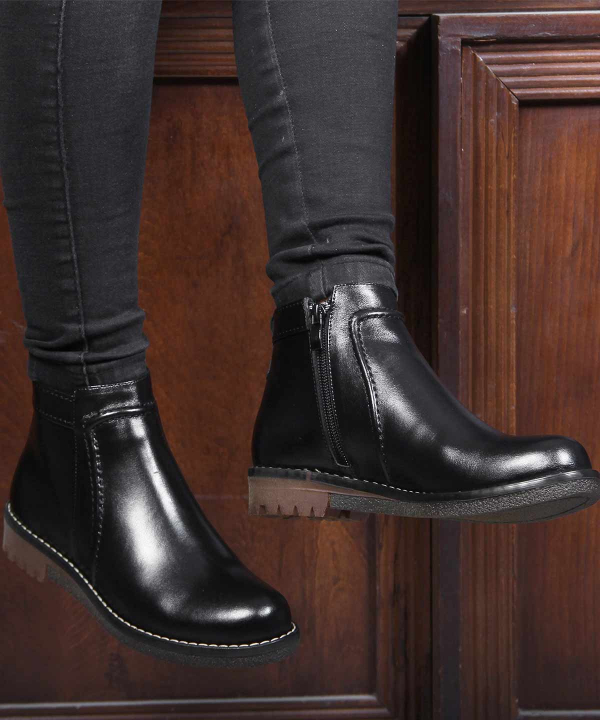 نیم بوت چرم زنانه شهر چرم Leather City مدل PC6005