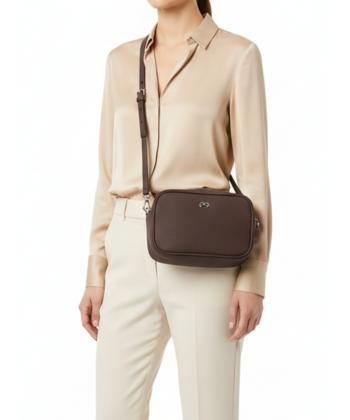 کیف کراس بادی زنانه چرم طبیعی منط مدل f144