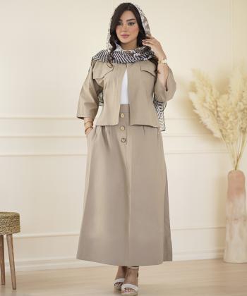 ست كت كوتاه و دامن زنانه السانا مدل 1861