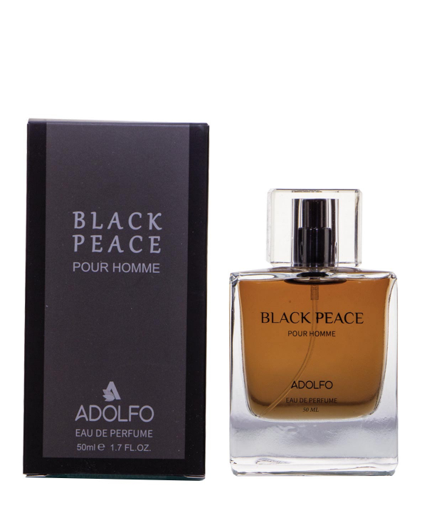 ادوپرفیوم مردانه آدولفو Adolfo مدل Black peace حجم 50 میلی‌لیتر