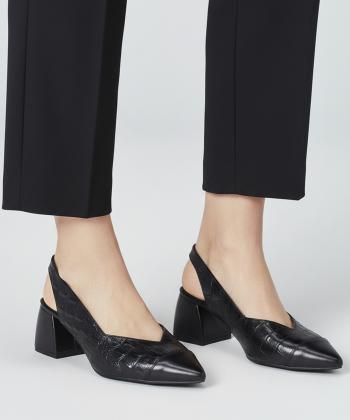 کفش رسمی زنانه چرم طبیعی مونو مدل J0151