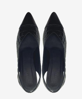 کفش رسمی زنانه چرم طبیعی مونو مدل J0151