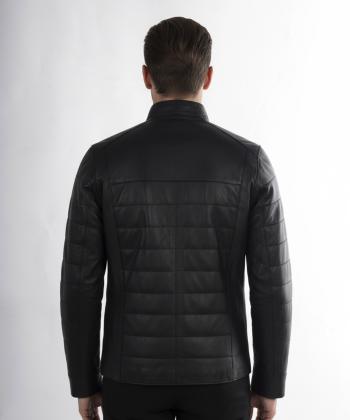 كاپشن مردانه چرم طبيعي صاد مدل AE3701