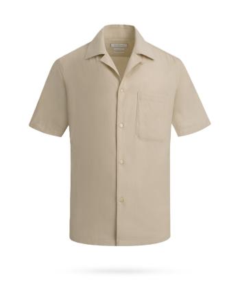 پیراهن آستین کوتاه لینن مردانه کروم مدل 2510131