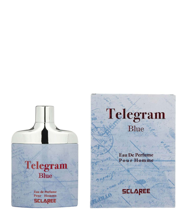 ادوپرفیوم مردانه اسکلاره Sclaree مدل Telegram Blue حجم 82 میلی‌لیتر