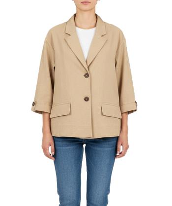 مانتو لينن زنانه سرژه مدل 2166605