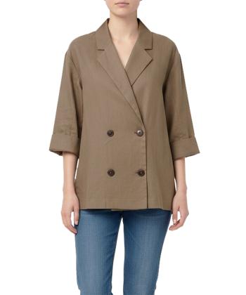 مانتو لينن زنانه سرژه مدل 2166294