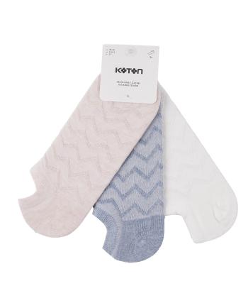 جوراب ساق کوتاه زنانه کوتون مدل 6SAK80162AA بسته 3 عددی