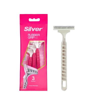 خودتراش زنانه سيلور مدل Rubber Grip بسته 3 عددي