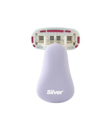 خودتراش زنانه سیلور مدل Gloria5 GO دسته با 3 تیغ یدک و هاردکیس