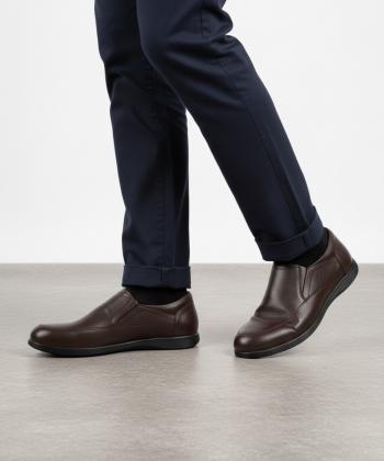 کفش روزمره چرم طبیعی مردانه صاد مدل AL5601