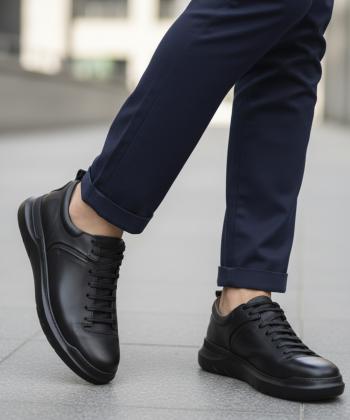 كفش روزمره مردانه چرم طبيعي صاد مدل YA9101