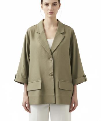 مانتو لينن زنانه سرژه مدل 2166605