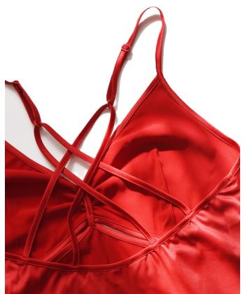 لباس خواب پیراهن ساتن نیو مدل Papillon