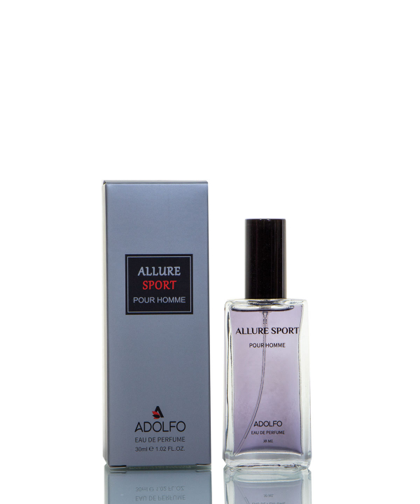 عطر جیبی مردانه آدولفو Adolfo مدل Allur Sport حجم 30 میلی‌لیتر