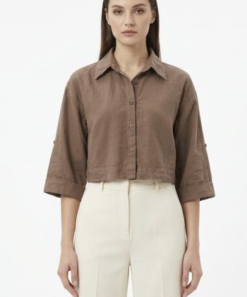 شوميز لينن زنانه بهبود مدل 711058