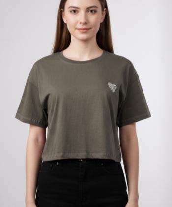 تیشرت آستین کوتاه نخی زنانه بهبود مدل 712129