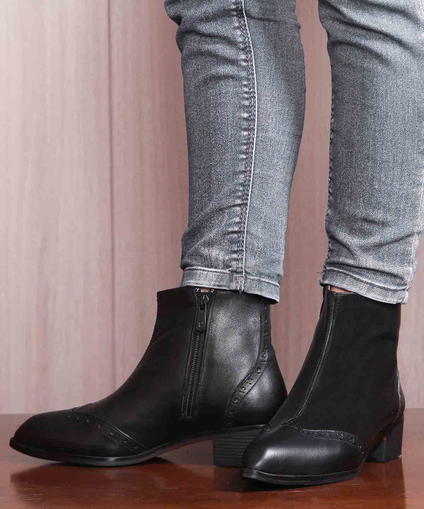 نیم بوت چرم زنانه شهر چرم Leather City مدل F4101