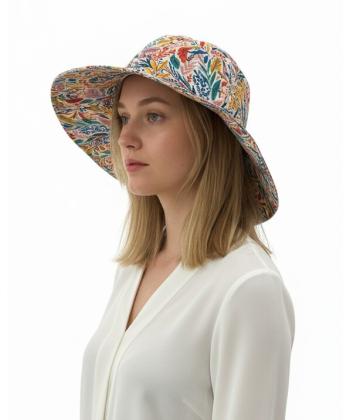 کلاه ساحلی زنانه تارتن مدل 21220277