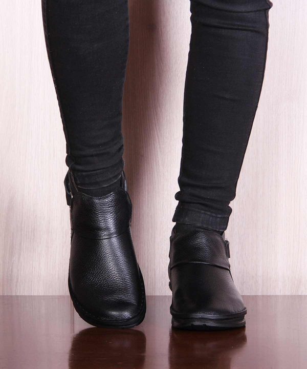 نیم بوت چرم زنانه شهر چرم Leather City مدل F4107