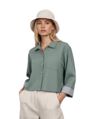 شومیز لینن زنانه بهبود مدل 711073