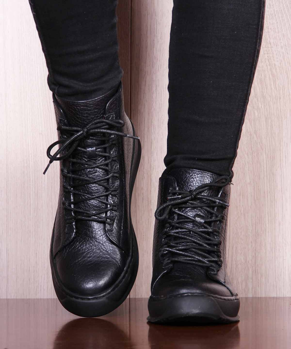 نیم بوت چرم زنانه شهر چرم Leather City مدل F4108