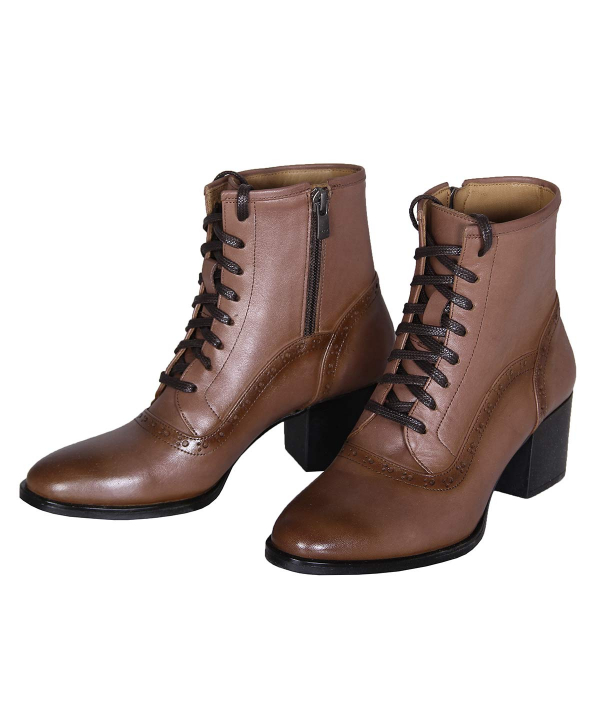 نیم بوت چرم زنانه شهر چرم Leather City مدل IR01031