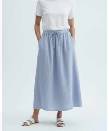 دامن بلند لینن زنانه بهبود مدل AM-BEH-402105
