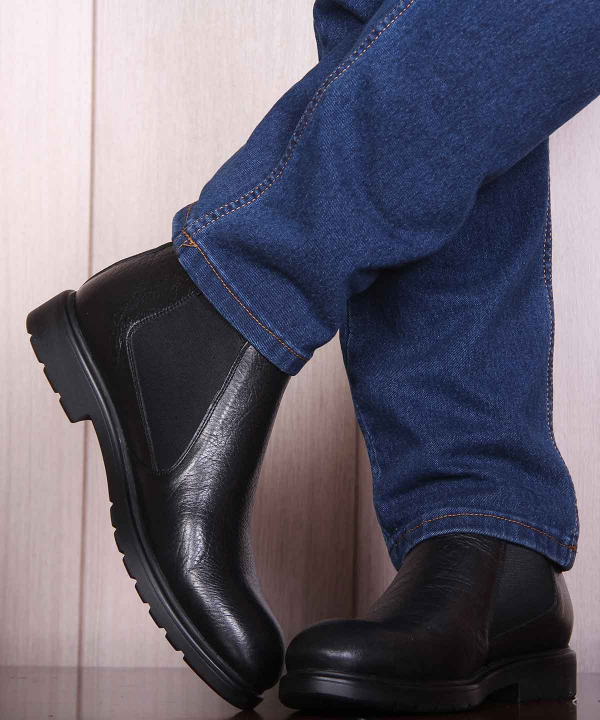 نیم بوت چرم مردانه شهر چرم Leather City مدل MT72