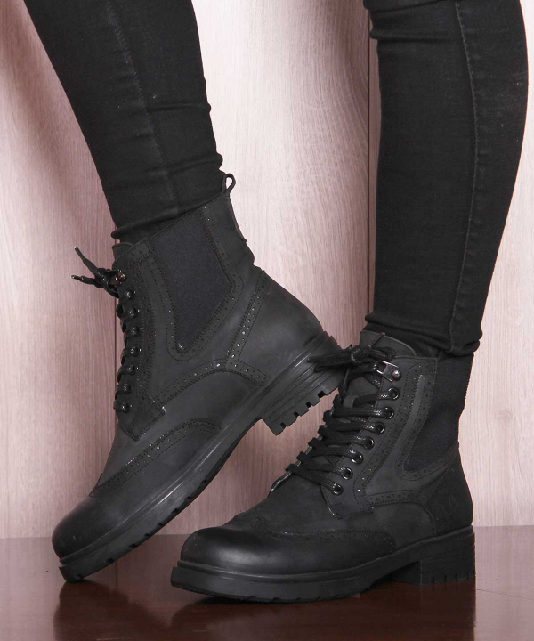 نیم بوت چرم زنانه شهر چرم Leather City مدل KC33