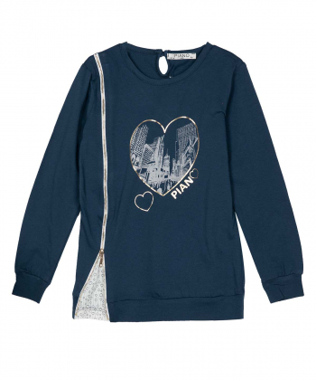 تیشرت آستین بلند دخترانه پیانو Piano کد 5480