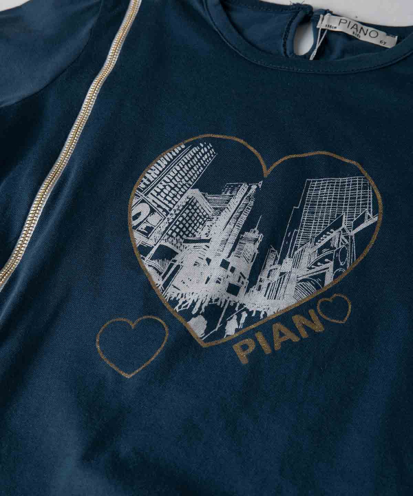 تیشرت آستین بلند دخترانه پیانو Piano 