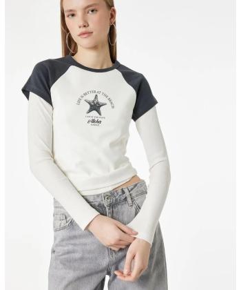 تیشرت زنانه کوتون مدل 6SAL10067IK